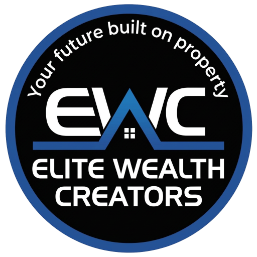 Elite Wealth Creators logo promoting property investment and financial growth.