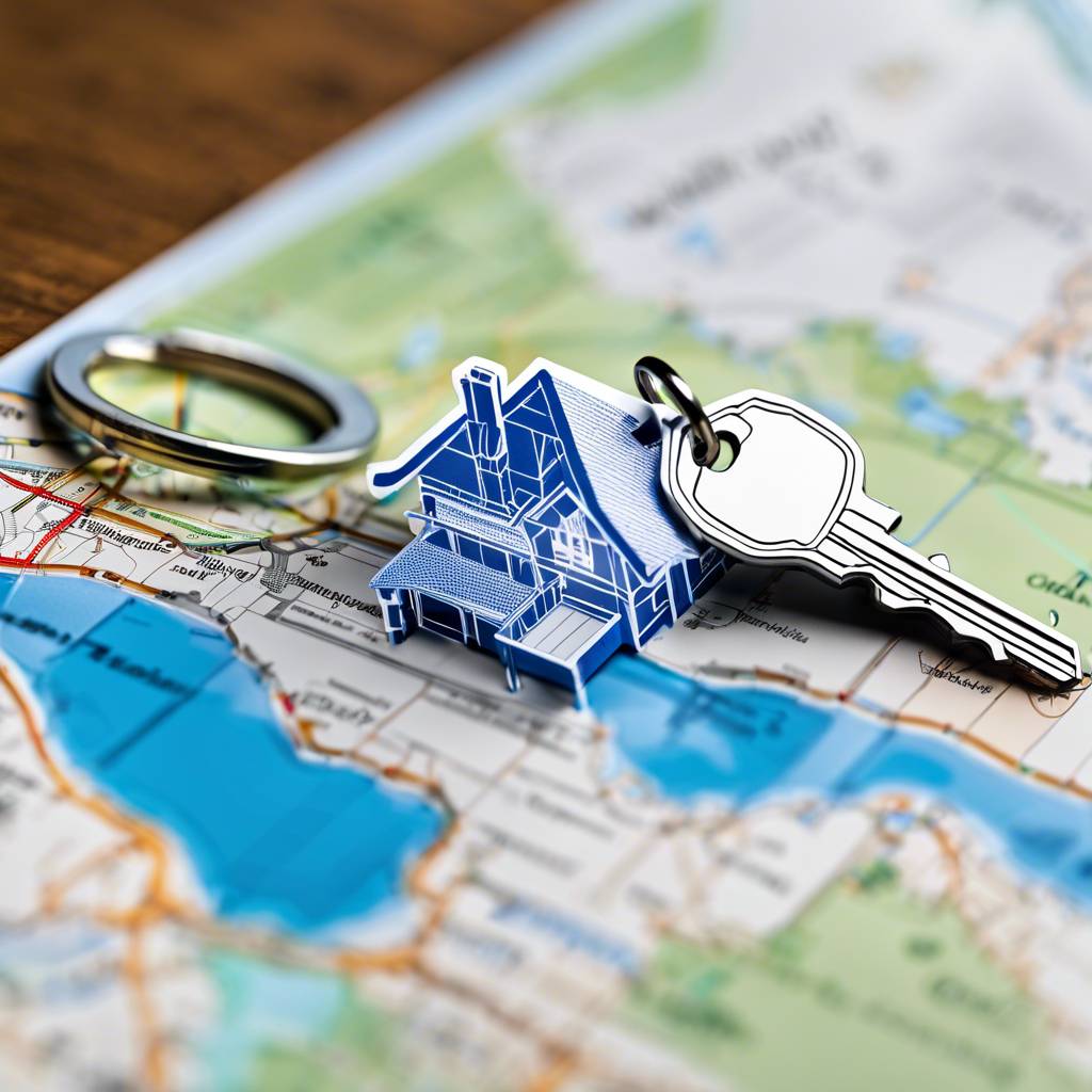 Keys on a map symbolising Australian real estate and NDIS housing investment.