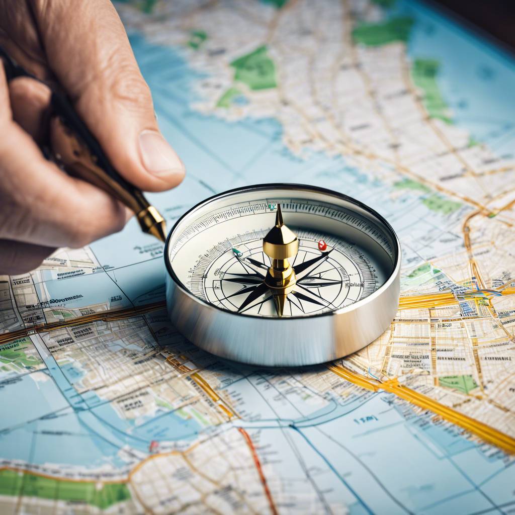 Navigating NDIS property investment with a compass and map.