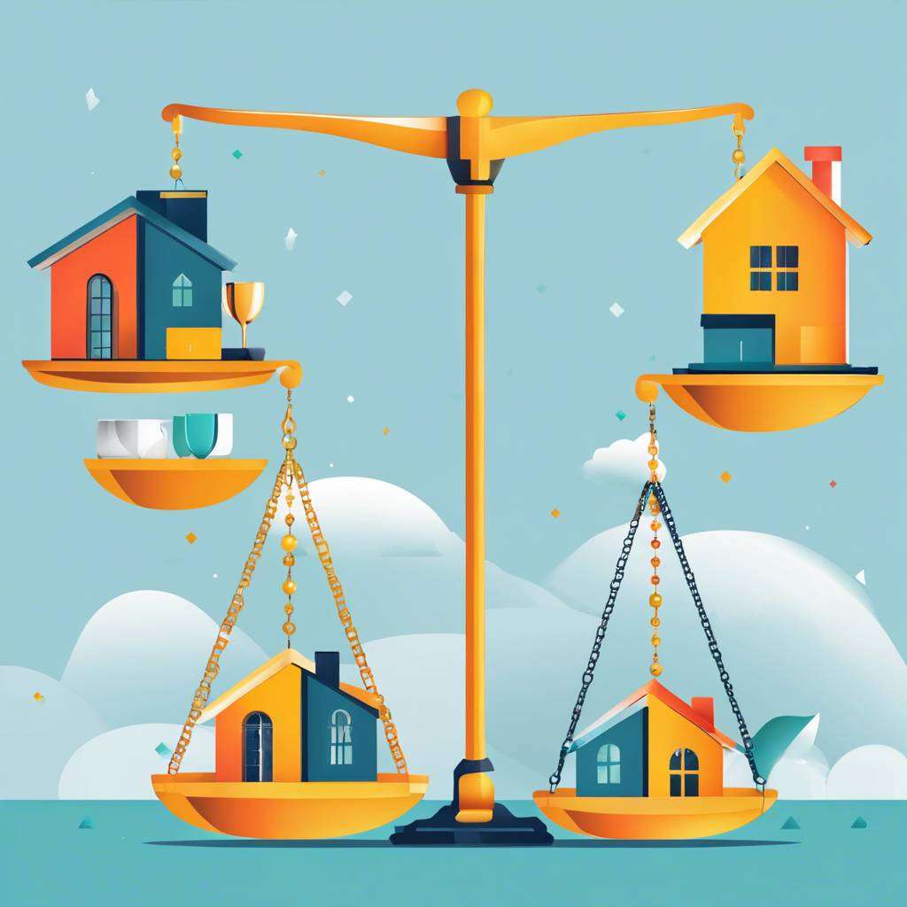 Balance scales comparing NDIS housing and SMSF property investments.