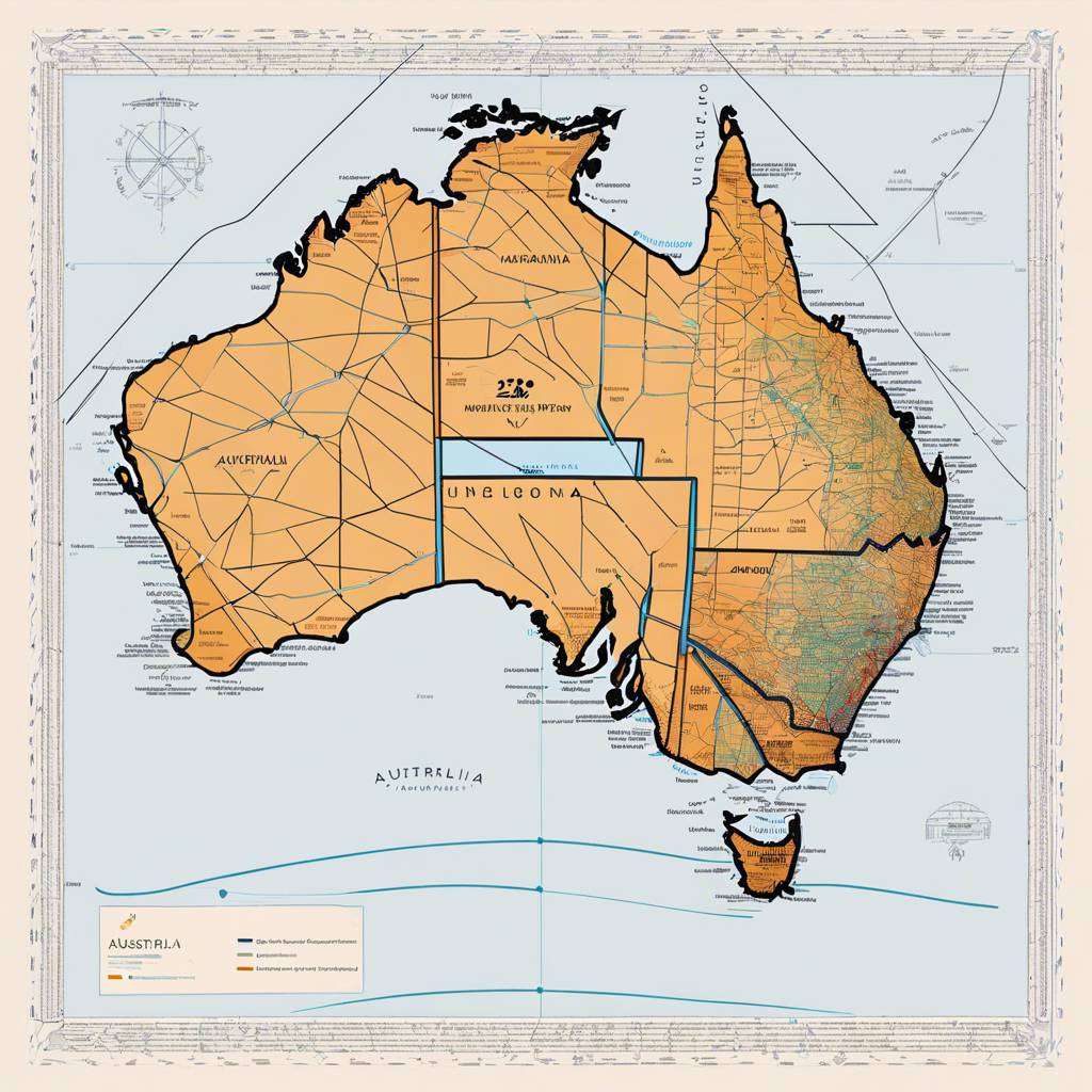 Map of Australia showing states, cities, and physical features for 2022 property market analysis.
