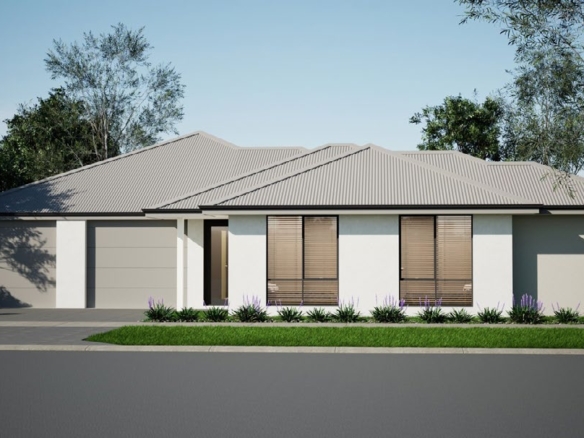 Contemporary white minimalist house with landscaped garden, large windows, and modern architecture in Australia.