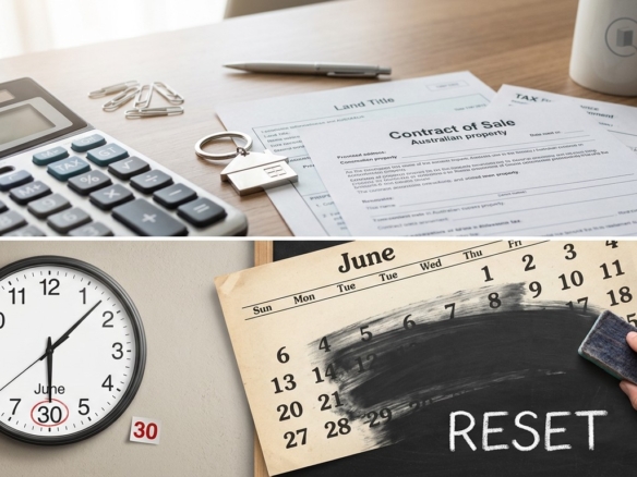 Property contract paperwork with deadline calendar reset.
